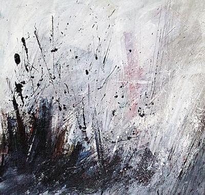 Moshe Y American Modern Abstract Expressionist Mixed media on canvas Moshe Y