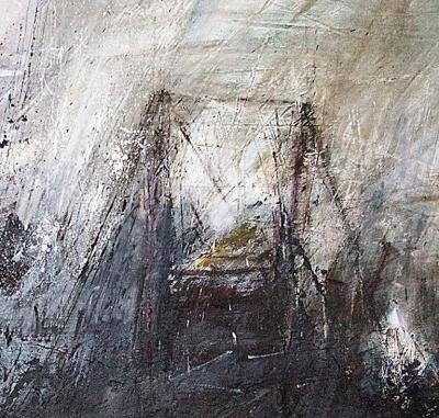 Moshe Y American Modern Abstract Expressionist Mixed media on canvas Moshe Y