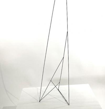 Moshe Y American Modern Abstract Expressionist Wire Sculpture Moshe Y