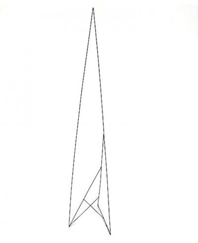 Moshe Y American Modern Abstract Expressionist Wire Sculpture Moshe Y