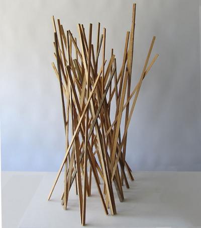 Moshe Y American Modern Abstract Expressionist Wood Sculpture Moshe Y