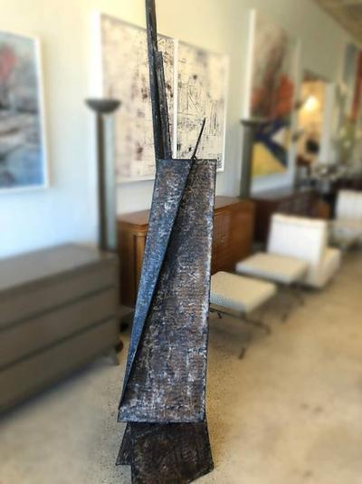 Moshe Y American Modern Fiberglass Acrylic Abstract Expressionist Sculpture Moshe Y