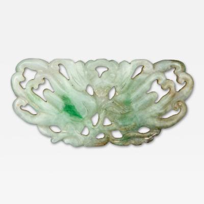 Moss in Snow Jadeite Pendant of Bat Citrons