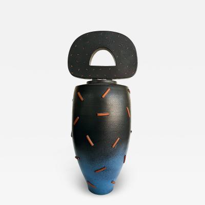Mosuo Ojima Mosuo Ojima Monumental 1980s Postmodern Pottery Urn
