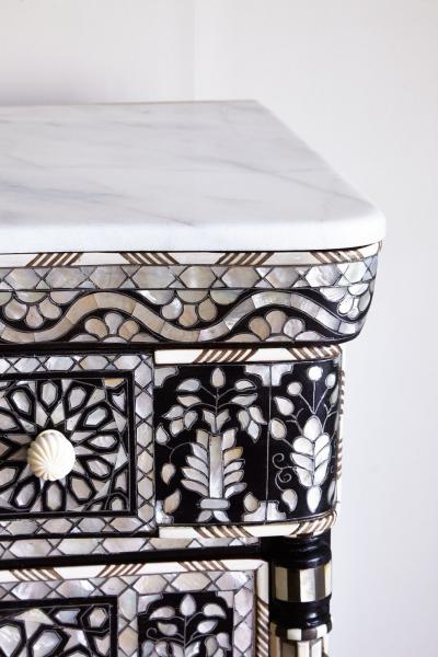 Mother of Pearl Chest of Five Drawers