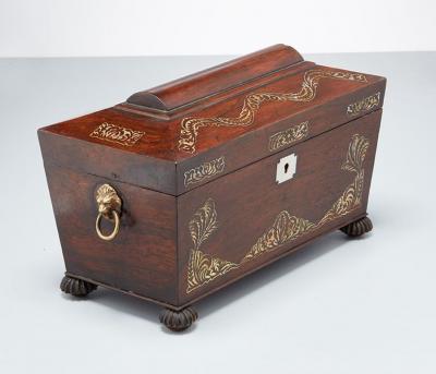Mother of Pearl Inlaid William IV Tea Caddy