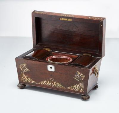 Mother of Pearl Inlaid William IV Tea Caddy