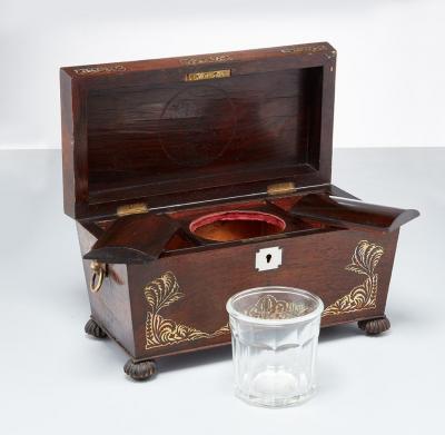 Mother of Pearl Inlaid William IV Tea Caddy