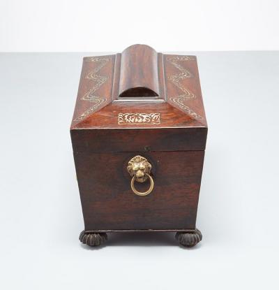 Mother of Pearl Inlaid William IV Tea Caddy