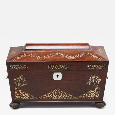 Mother of Pearl Inlaid William IV Tea Caddy