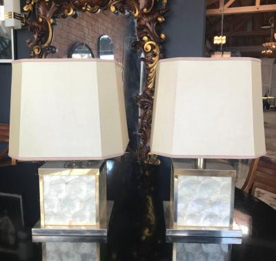 Mother of Pearl Lamps Italy 1960
