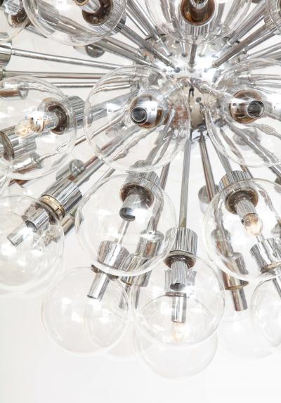 Motoko Ishii Monumental Polished Chrome Sputnik Chandeliers by Motoko Ishii