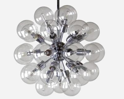 Motoko Ishii Pair of Sputnik chandeliers by M Ishii Staff Leuchten Germany circa 1970