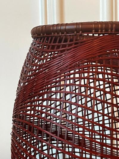 Motoshi Abe Japanese Bamboo Basket Ikebana by Abe Motoshi