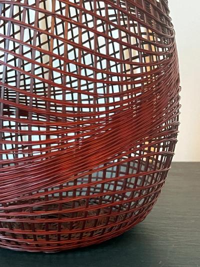 Motoshi Abe Japanese Bamboo Basket Ikebana by Abe Motoshi