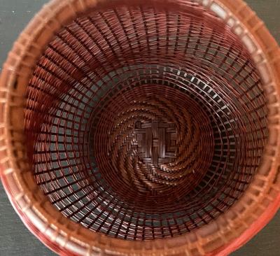 Motoshi Abe Japanese Bamboo Basket Ikebana by Abe Motoshi