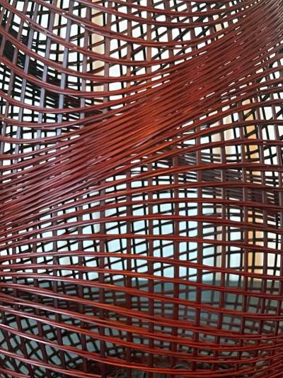 Motoshi Abe Japanese Bamboo Basket Ikebana by Abe Motoshi