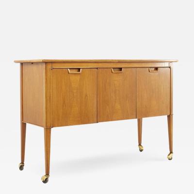 Mount Airy Janus Collection Mid Century Walnut Bar Cart