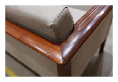 Moveis Fatima Mid Century Modern Sofa in Hardwood Fabric Fatima c 1960