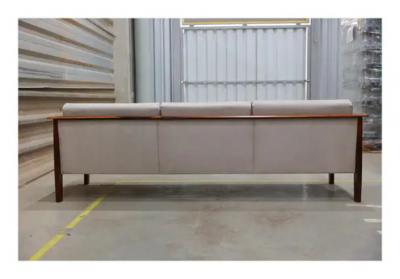 Moveis Fatima Mid Century Modern Sofa in Hardwood Fabric Fatima c 1960