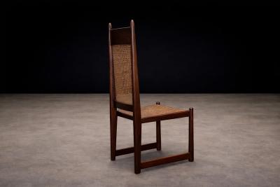 Moveis Fatima Set of 12 Brazilian Modern Dining Chairs in Rosewood Caning by Fatima