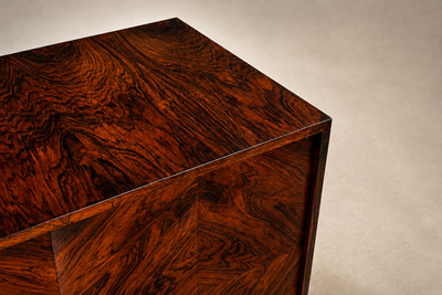 Moveis Teperman Rosewood Credenza with Geometric Veneer Work by M veis Teperman