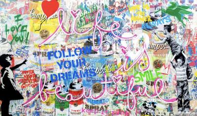 Mr Brainwash Life is Beautiful Neon 