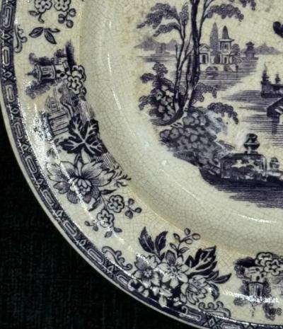 Mulberry Transferware Plate 5 13 W B Brownfield Madras Pattern