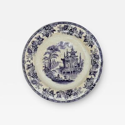 Mulberry Transferware Plate 5 13 W B Brownfield Madras Pattern