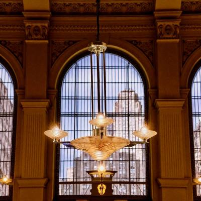 Muller Fr res French Art Deco Chandelier by Muller Fr res Luneville