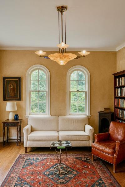 Muller Fr res French Art Deco Chandelier by Muller Fr res Luneville