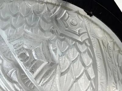 Muller Fr res French Art Deco Wrought Iron Glass Chandelier Muller Freres Attributed c1930