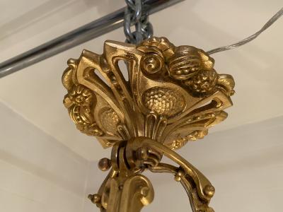 Muller Fr res Muller Freres French Art Deco Chandelier