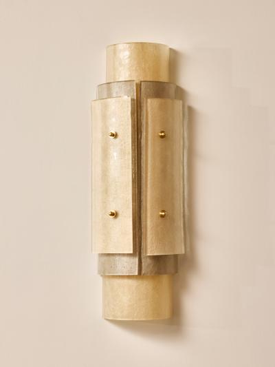Multi Layers Murano Glass Wall Sconces in Beige Tones