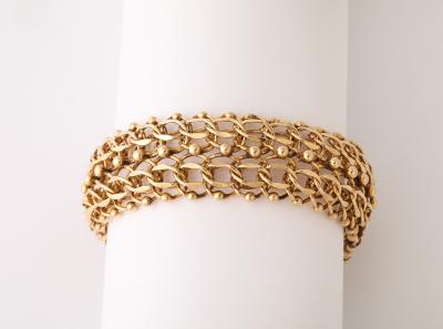 Multi Ring Wide Charm Bracelet 7 5 inches