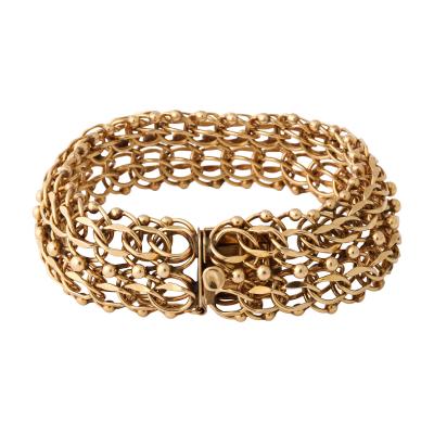 Multi Ring Wide Charm Bracelet 7 5 inches