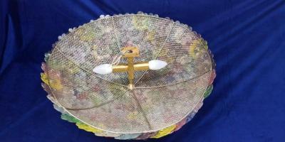 Multicolor Flowers Basket Murano Glass Ceiling Light