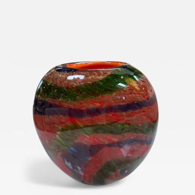 Multicolor Murano Art Glass Vase