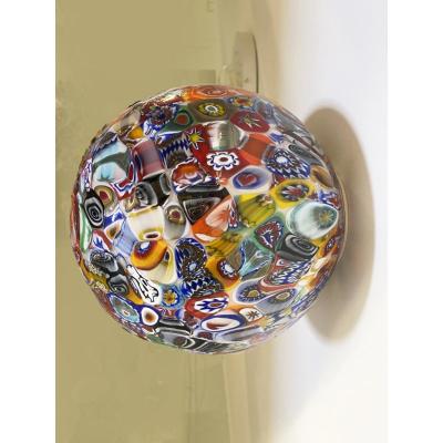 Multicolored Murrine Little Sphere Wall Sconce O Flush Mountt in Murano Glass