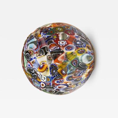 Multicolored Murrine Little Sphere Wall Sconce O Flush Mountt in Murano Glass