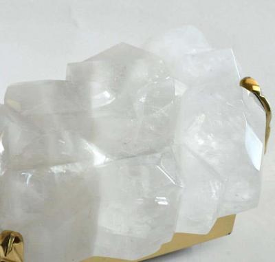 Multifaceted Rock Crystal Sconces by Phoenix