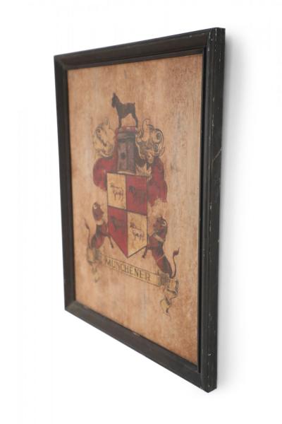 Munchener Painted Coat of Arms with Giant Schnauzer