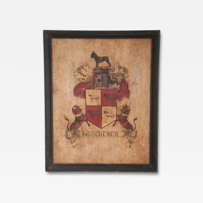 Munchener Painted Coat of Arms with Giant Schnauzer