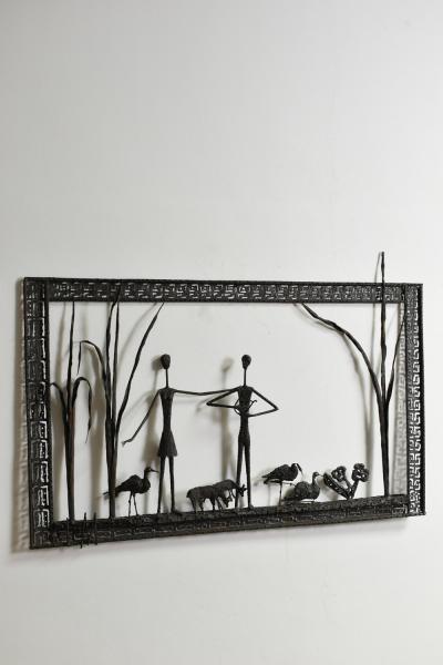Mural brutalist painting sculpture 1960s 