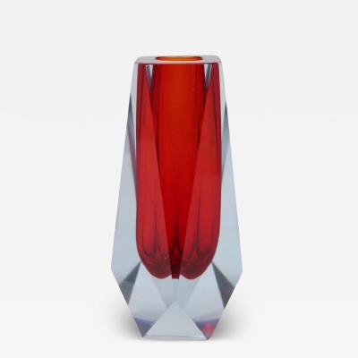 Murano Art Glass Vase Italy 1960s by Flavio Poli for A Mandruzzato