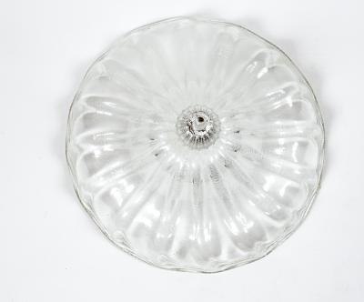 Murano Blown Silver Semi Flush Mount Ceiling Fixture UL Certified