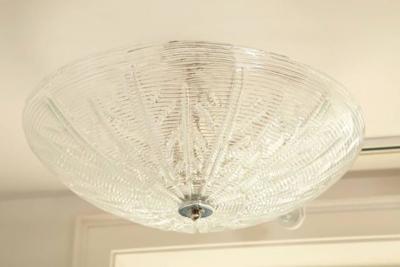 Murano Blown Textured Ceiling Fixture Pairs Available