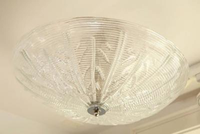 Murano Blown Textured Ceiling Fixture Pairs Available