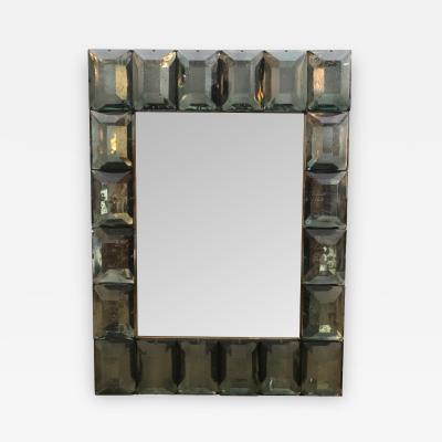 Murano Diamond Faceted Glass Framed Mirror