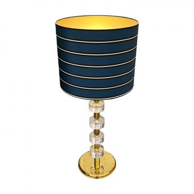 Murano Discs Lamp and Striped Shade